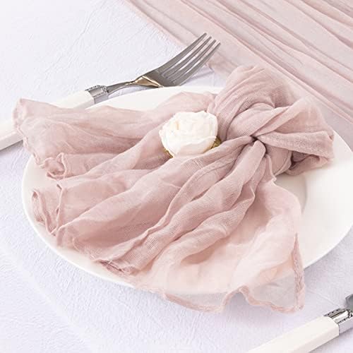 DeZerlor Pink Washable Cheesecloth Napkins Set of 50 for Wedding Party - Image 6