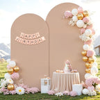 Nude Arch Backdrop Cover Set of 2 Wedding Arch Covers Stretchy Backdrop Decorations Baby Shower Bridal Shower Photo Graduation Birthday Party Arch Stand Cover 7.2 and 6ft Spandex - Image 3