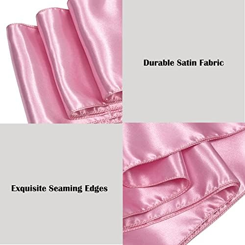 Pink Satin Chair Sashes Bows for Chair,7x108inchs,50pcs - Image 3