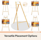 JEAWIWI Floor Easel Stand, Gold, 4-Tier Heavy Duty Metal for Wedding Sign - Image 4