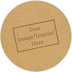 2000 Customizable Brown Kraft Stickers/2" Circle Personalized Brown Kraft Stickers/Printed with Your Logo in Black Ink by SBLABELS