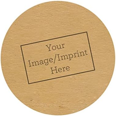 2000 Customizable Brown Kraft Stickers/2" Circle Personalized Brown Kraft Stickers/Printed with Your Logo in Black Ink by SBLABELS