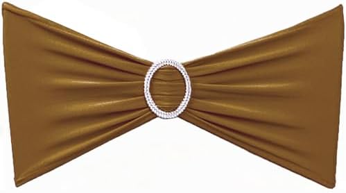 Spandex Chair Sashes, Light Brown, Pack of 50 by SINSSOWL