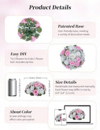 BLOSMON Flowers Balls Wedding Centerpiece: 2 Pcs, Lifelike Appearance - Image 5