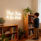 Read Books And Be Kind Neon Sign for Wall Decor, Dimmable Neon Light Signs for Bedroom LED Signs for Classroom Bookstore Library Study Reading Study Room Decoration - Image 3