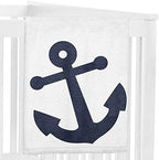 Sweet Jojo Designs Nautical Sailor Boy Girl Milestone Blanket Monthly Newborn First Year Growth Mat Baby Shower Memory Keepsake Gift Picture - Navy Blue White Anchors Ocean Sailboat Sea Gender Neutral - Image 3