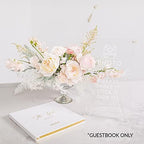 Andaz Press Personalized Wedding Guestbook with Gold Accents, Gold Established Design White Guest Sign in Guest Registry 120 Pages 8.5 X 8.5 Memories Book for DIY, Scrapbook, Photo Album - Image 3