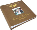 Personalized Photo Album, Custom Engraved Picture Album, Holds 200 4" x 6" Photos, Leatherette and Laser Engraved Scrapbook, Adventure Together, Brown by GiftsForYouNow