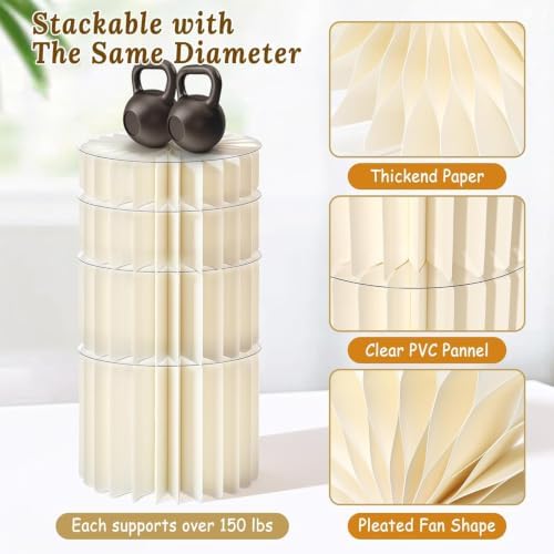 8Pack Buffet Risers, Display Stands Foldable Food Risers for Buffet, Cake Stands for Party, Dessert Table Display Set for Catering Jewelry Wedding Decor (White, Black) - Image 4