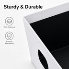 MAICOBI 10 Pack White Empty Gift Baskets with Clear Bags and Bows - Image 5