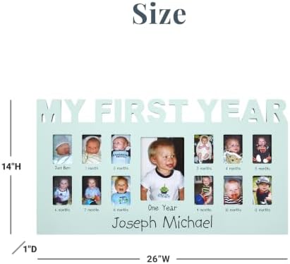 Let's Make Memories Personalized Baby's First 12 Months Photo Frame - Picture Frame for New Parents - Baby Shower - Newborn - Nursery - Pink - Image 4