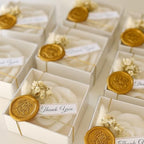 White Rose Petal Soy Wax Candles in Bulk – Rose Candle Wedding Favors for Guests, Personalized Candle Favors for Bridal Shower & Baby Shower Gifts – Dried Flower & Wax Seal Design (20 Pieces) - Image 3