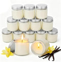 24 PCS 4oz White Soy Wax Candles, Classic Vanilla Scented Candle Gift Set | Warm & Cozy Bulk Favors for Weddings, Housewarming, Holiday Parties | Relaxing Home Fragrance. by Trxvxo