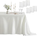 6 Pack Square Satin Table Cover, 52 x 52 Inches, Off White by Counfeisly