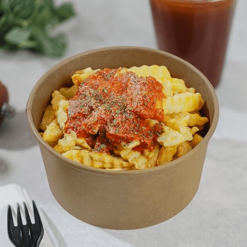 Karat Double Poly Lined Paper Soup Containers - Leak-Proof Food Storage for Hot or Cold Meals - Ideal for Ice Cream, Soup, Salad - Case of 600 (24oz) - Image 2