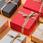 Red Christmas Gift Box with Magnetic Lid for Presents, 13.85"x8.35"x4.45" - Image 5