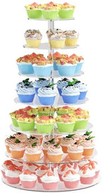 weddingwish 7 Tier Cupcake Stand Tiered Round Cupcake Tower for 68 Cupcakes by weddingwish