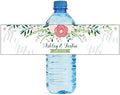 Mr & Mrs Floral Wedding Water bottle labels easy to use Great for weddings by DesignThatSign