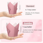 Havawish 500 Pcs Gradient Pink Jumbo Tulip Cupcake Liners, Party Cupcake Baking Liners Greaseproof Wrappers Muffin Liner Holders for Wedding Birthday Baby Shower Holiday Party Baking Cups - Image 3