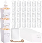 Baderke 201 Pcs Clear Wedding Popcorn Bags Treat Set, White by Baderke