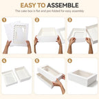 20 Pack 14x10x4 Inches Quarter Sheet Cake Boxes with 20 Cake Boards - Image 6
