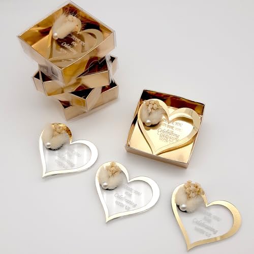 Gold Heart Magnet Wedding Favor, Set of 50, Elegant Party Favors for Attendee - Image 5