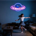 The World is Yours Neon Sign, Led Neon Light Signs for Game Room Wall Decor Gaming Planet LED Light up Sign Lamp for Man Cave Party Bedroom Bar Birthday Gamer Gift Dimmable USB Powered(16.2"*9.5") - Image 7