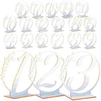 Wedding Table Numbers 20 Pcs Table Numbers With Base Gold Watch Blank Wedding Golden Party Banquet(Golden) - Image 4