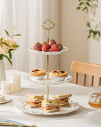 3 Tier Cupcake Stand, Ceramic Tiered Serving Stand - Image 6