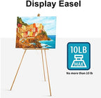 Falling in Art 65" A-Frame Wooden Tripod Easel Stand (Natural) - Image 6