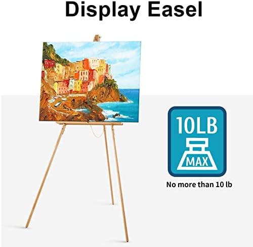 Falling in Art 65" A-Frame Wooden Tripod Easel Stand (Natural) - Image 6