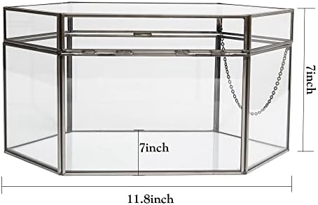 Hanna Roberts Card and Gift Holder Glass Cards Box for Weddings, Birthdays, Graduations, Baby and Bridal Showers (Black, Full Opening) - Image 3