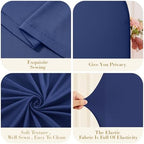 Navy Blue Square Arch Backdrop Cover 6.6x6.6FT, Double-Sided Stretchy Spandex Fabric Fits Square Arch Backdrop Stand, Navy Background Backdrop for Wedding Baby Shower Birthday Party Decorations - Image 4