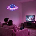 The World is Yours Neon Sign, Led Neon Light Signs for Game Room Wall Decor Gaming Planet LED Light up Sign Lamp for Man Cave Party Bedroom Bar Birthday Gamer Gift Dimmable USB Powered(16.2"*9.5") - Image 2