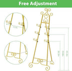59IN Gold Easel Stand for Sign, 3 Tier Wedding Welcome Sign Holder - Image 2