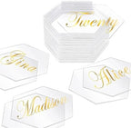 60/150Pcs Clear Acrylic Hexagon Blanks with Hole for Keychain Name Card Gift Tag - Image 2