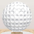 Renaiss 7.2x7.2ft White Golf Round Backdrop Covers for Photography, 3D Printing, Baby Shower, Birthday, Sports Club Events, Party Decors, Arch, Photo Booth Props by Renaiss