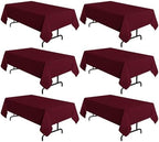 sancua 6 Pack Burgundy Tablecloths 60x102 Inch for 6 Feet Rectangle Tables by sancua
