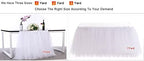 Table Skirt Wedding Baby Shower Birthday Bridal Shower Party White Tutu Table Skirt 9ft - Image 2