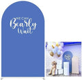 Lake Blue Arch Backdrop Stand Covers Baby Shower Party Decorations We Can Bearly Wait Theme Arches Background Fabric Cover Birthday Parties Banquets Decor Props (2.6x6FT) by KONPON