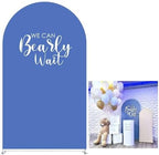 Lake Blue Arch Backdrop Stand Covers Baby Shower Party Decorations We Can Bearly Wait Theme Arches Background Fabric Cover Birthday Parties Banquets Decor Props (3.3x6.6FT) by KONPON