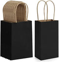 BagDream Mini Gift Bags with Handles 3.5x2.4x6.7 Inch Black 100 Bulk Pack by BagDream