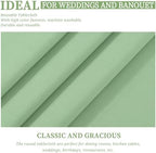 Showgeous 120 Inch Sage Green Round Tablecloths, Polyester Table Covers - Image 5