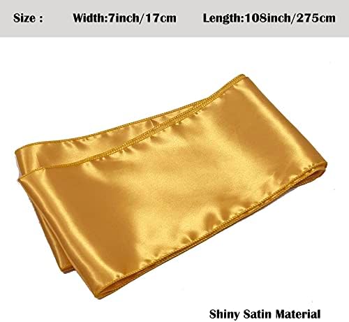 Gold Satin Chair Sashes Bows for Chair,7x108inchs,50pcs - Image 5