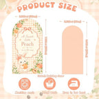 2PCS Peach Baby Shower Arch Backdrop Cover 6ft 7.2ft - Image 2