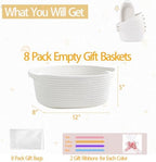 8 Pack Small Gift Baskets with Bags and Ribbons,Baby Shower Party Favor Set - Image 2