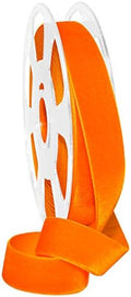 Morex Ribbon Nylon, 7/8 inch by 11 Yards, Orange, Item 01225/10-445 Nylvalour Velvet Ribbon 7/8" x 11 yd by MorexRibbon