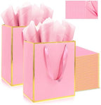 Addblu 50 Pack Bulk Luxury Gift Bags with Handles & 50 Tissue Papers by Unknown