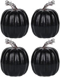 vensovo 6 Inch Black Artificial Pumpkins, 4 Pack by vensovo