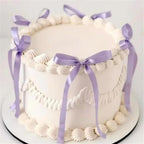 400 Pcs Purple Satin Ribbon Bows Cake Toppers - Image 2